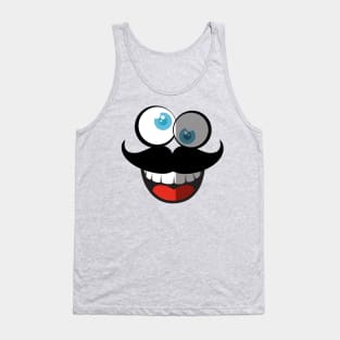 funny comic cartoon face Tank Top